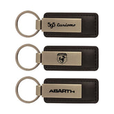 Metal & Leather Keychain | Leather Keychain Name Engraved