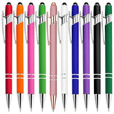Hello Print Ballpoint Pens with Stylus Tips - Fine Point Pens in Black Ink