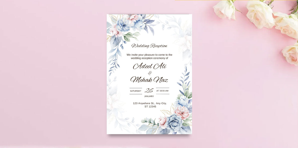 Custom Designed Wedding Invitation Card