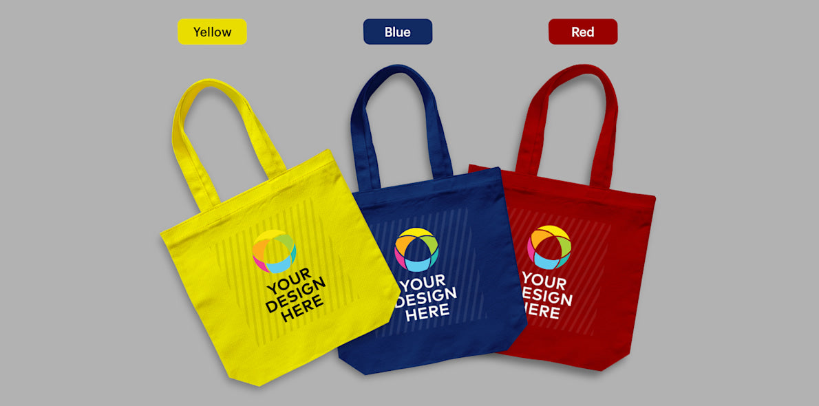 Colored Canvas Tote Bags