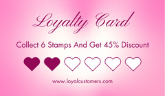 Pink Loyalty Card For Discount Offer