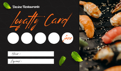 Custom Printable Restaurant Loyalty Card