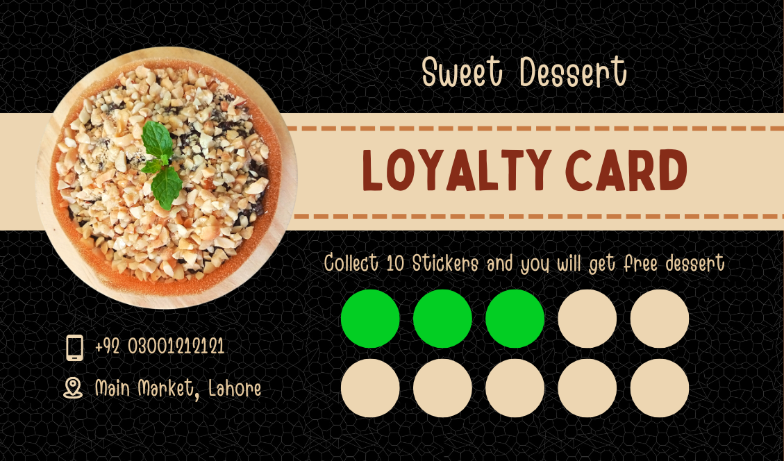 Custom Printable Business Loyalty Card